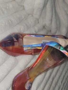 Steve Madden Iridescent Multicolor Pointed-Toe D'Orsay Heels